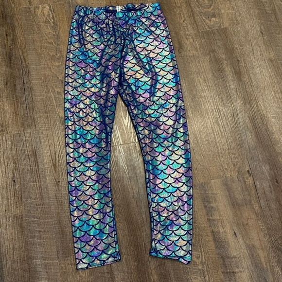 Nihoe mermaid fish scale Blue leggings, Size XL - Picture 1 of 5